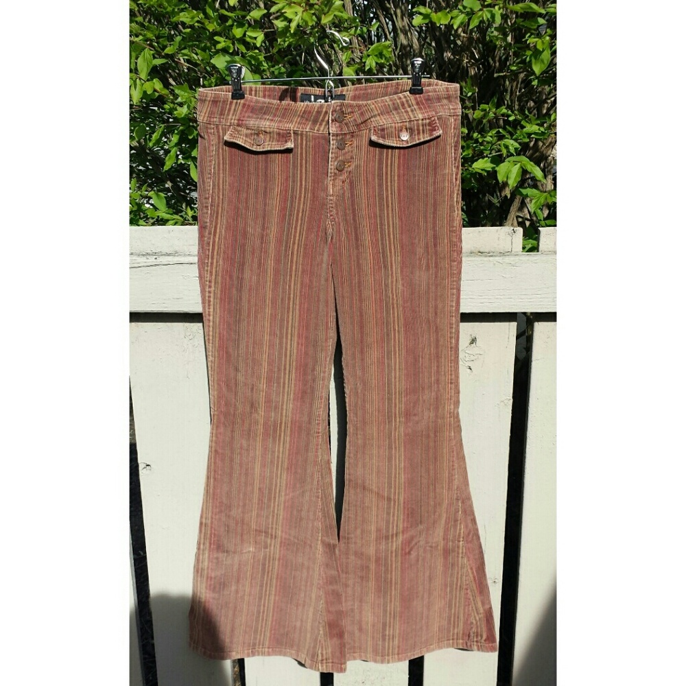 LEI Corduroy Front Button Bell Bottoms